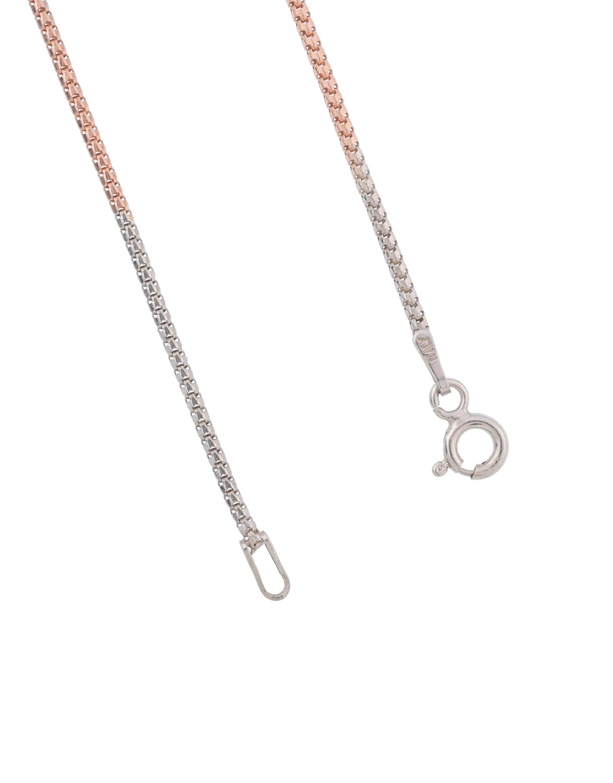 Trendy Silver & Rose Gold Chain