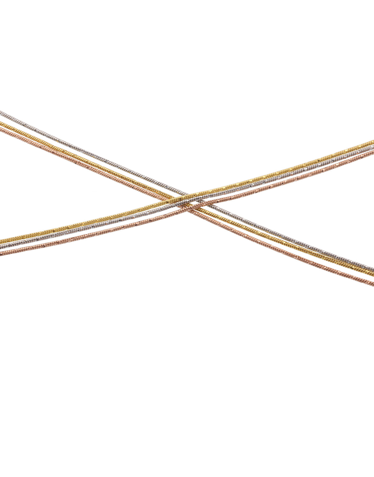 three-tone layered sterling silver anklet for women