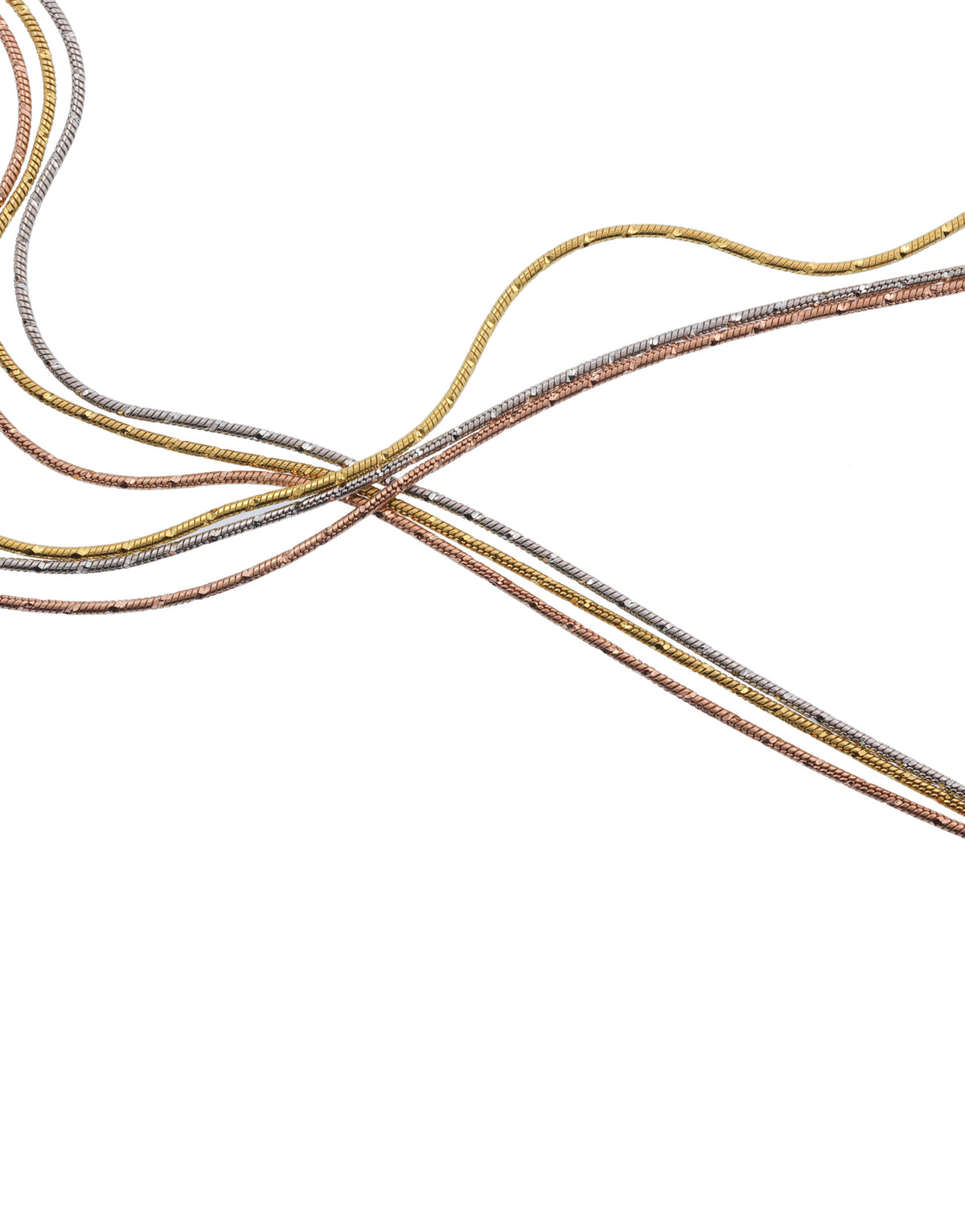 three-tone layered sterling silver anklet for women