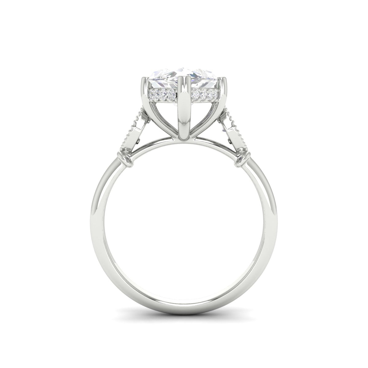 4.09Ct Marquise Cut Moissanite Engagement Ring 14K Yellow Gold Plated