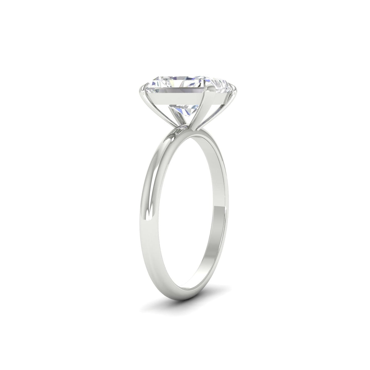 3Ct Radiant Cut Moissanite Women Solitaire Ring 14K Yellow Gold Plated