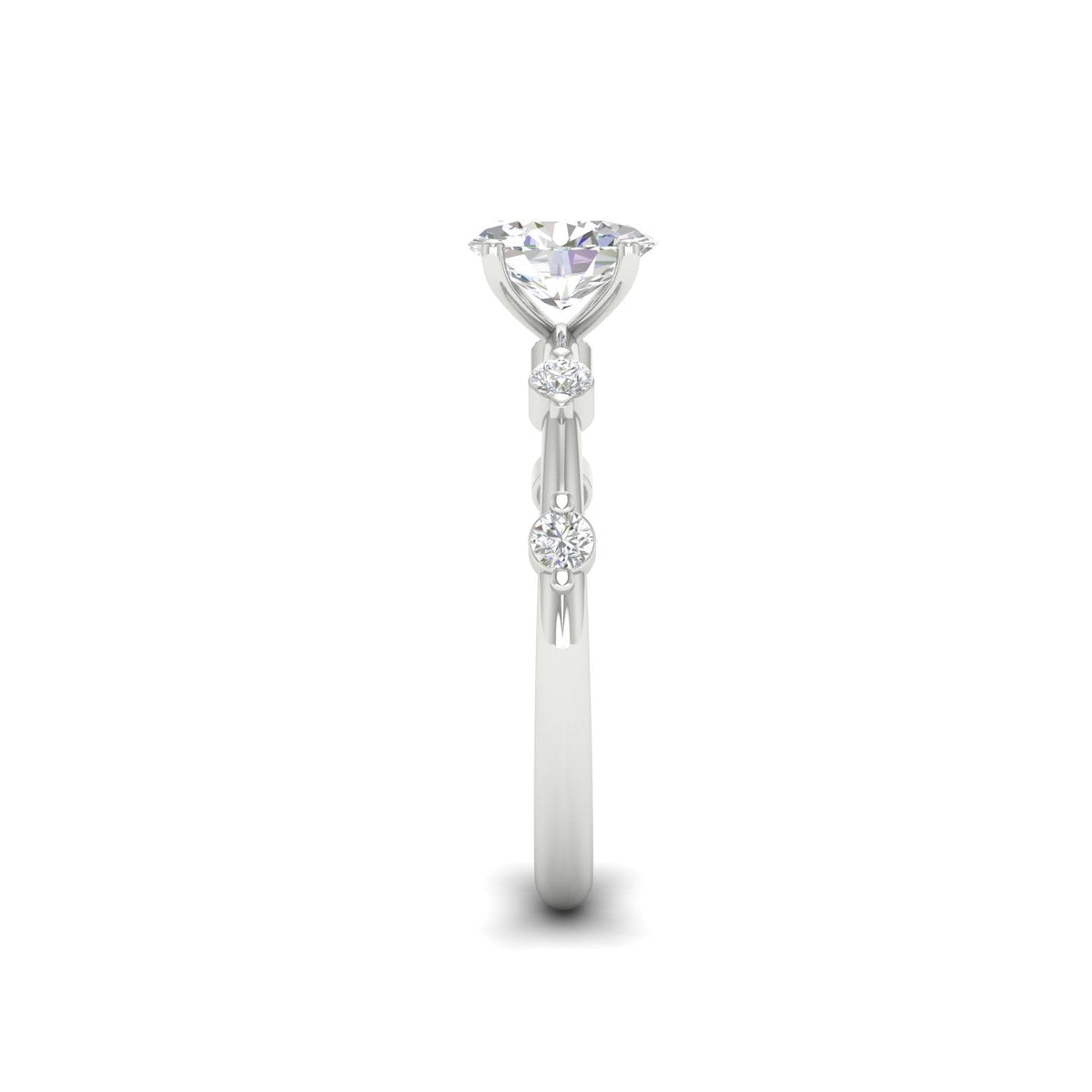 1.21 Ct Oval Cut Moissanite Solitaire Engagement Ring 14K Yellow Gold Plated