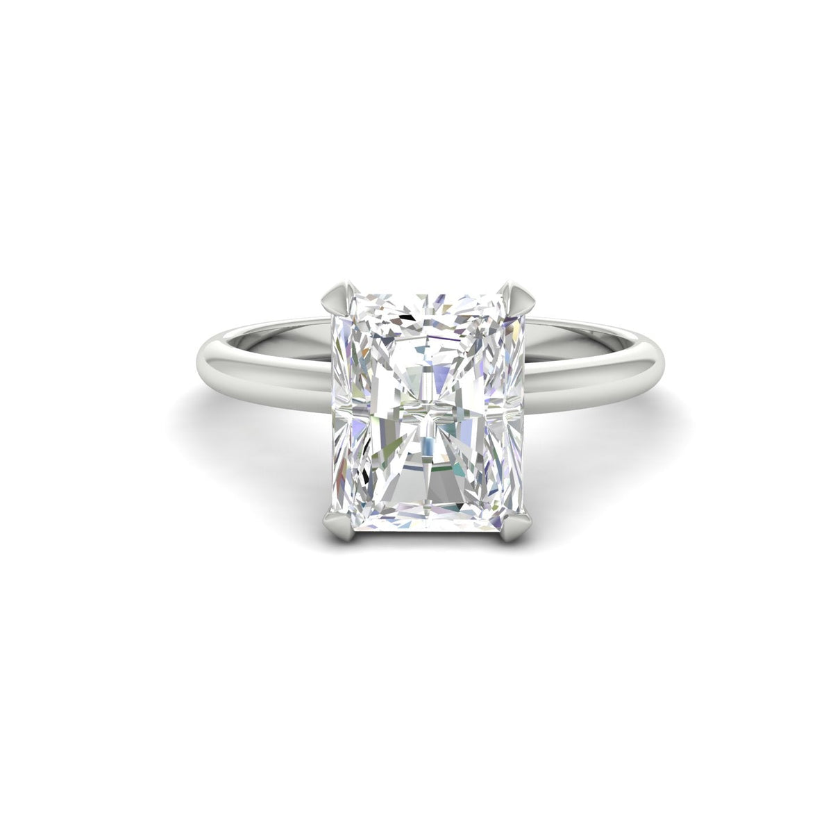 3Ct Radiant Cut Moissanite Women Solitaire Ring 14K Yellow Gold Plated