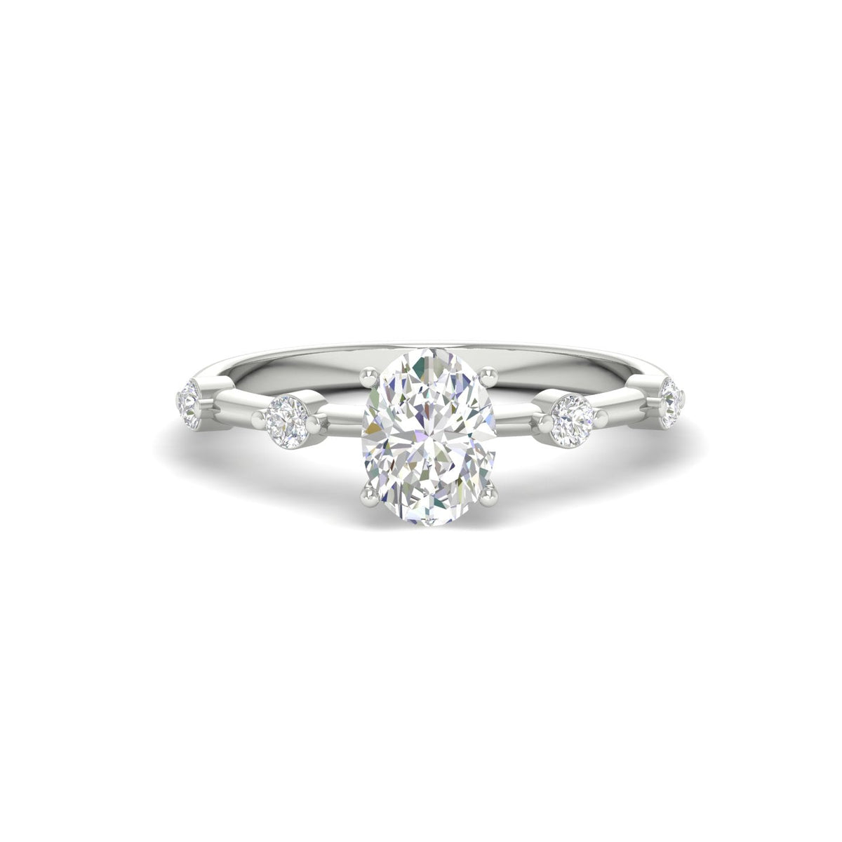 1.21 Ct Oval Cut Moissanite Solitaire Engagement Ring 14K Yellow Gold Plated