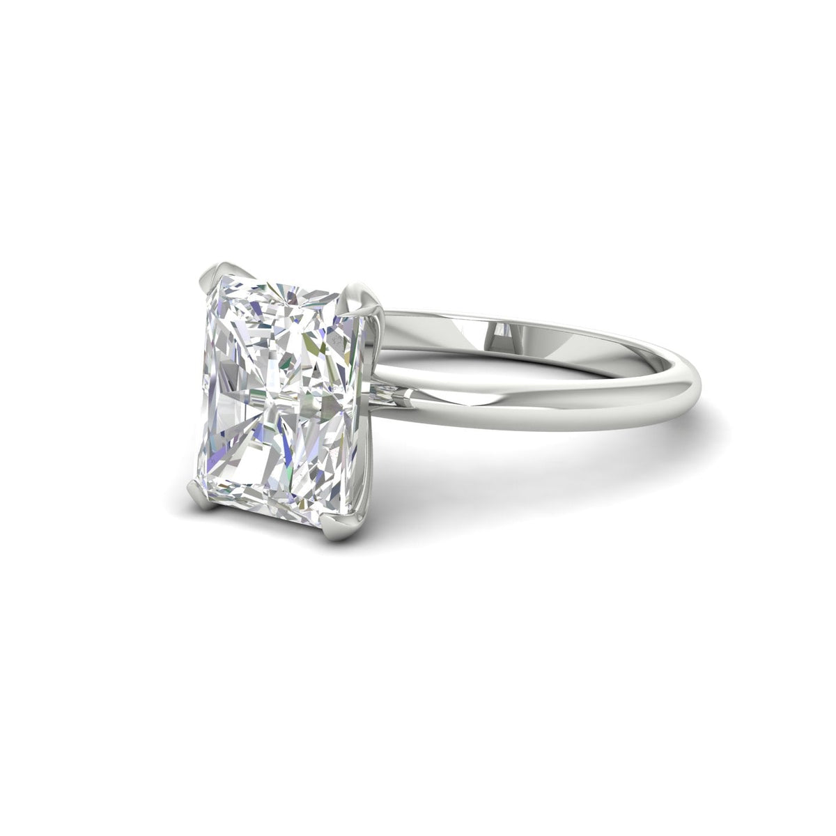 3Ct Radiant Cut Moissanite Women Solitaire Ring 14K Yellow Gold Plated