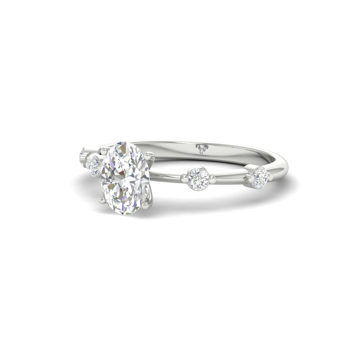 1.21 Ct Oval Cut Moissanite Solitaire Engagement Ring 14K Yellow Gold Plated
