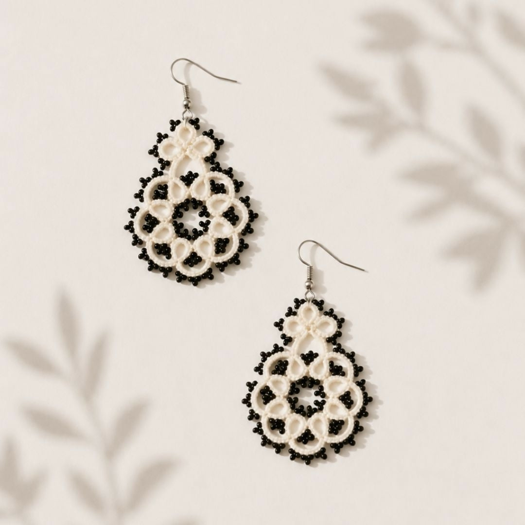 Ivory Noir Earrings
