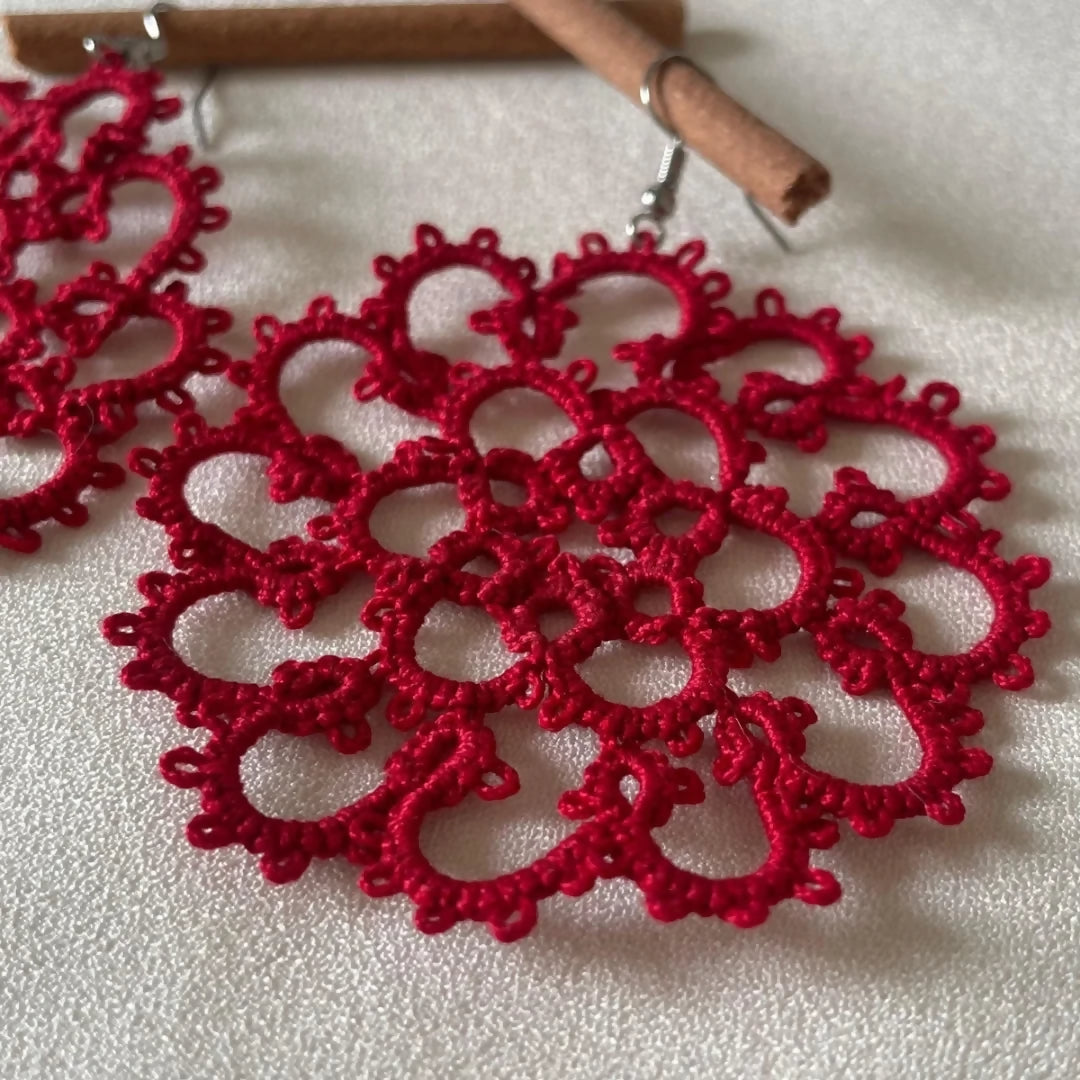 Crimson Burst Earrings