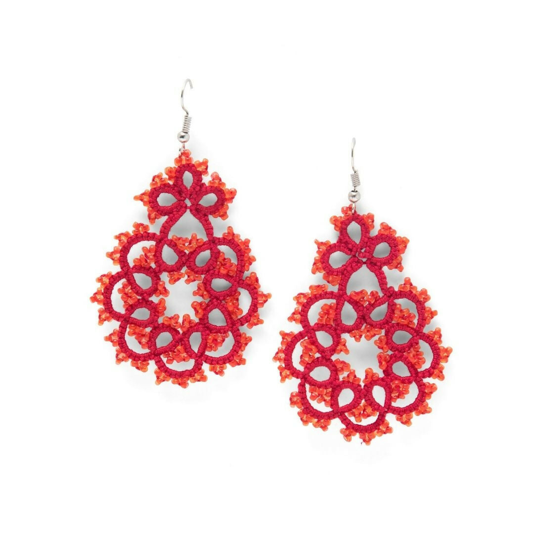 Scarlet Symphony Earrings