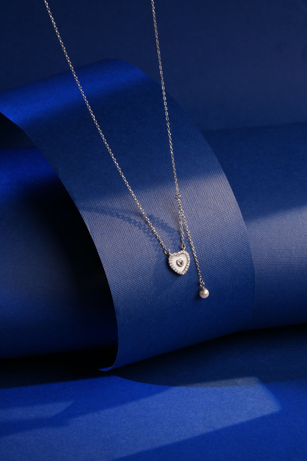 925 Sterling Silver Heart Tassel Chain Necklace