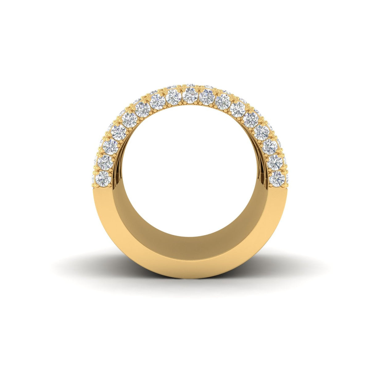 6.11CT Round Cut Moissanite Women's Wedding Band Ring 14K White Gold Plated