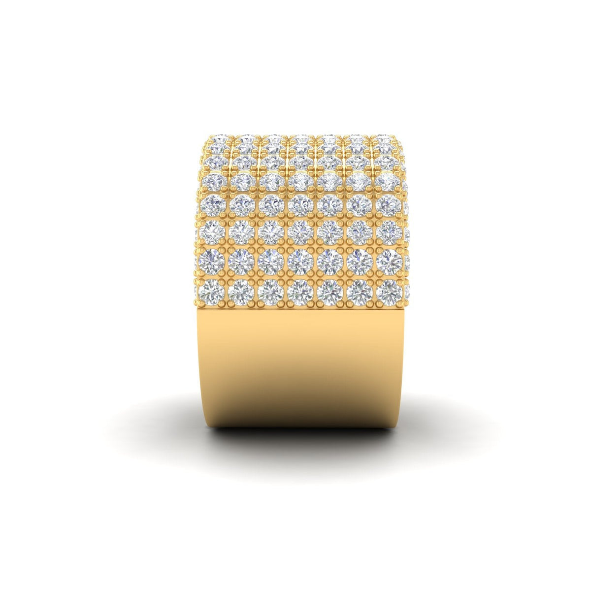 6.11CT Round Cut Moissanite Women's Wedding Band Ring 14K White Gold Plated